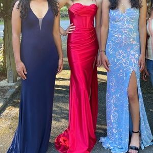 Red Corset Prom Dress